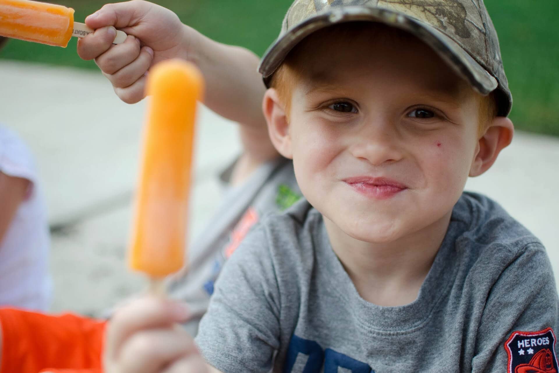 A kid at summer camp